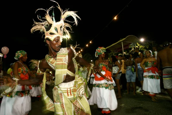 Ilheus Bahia Brazil Luty 2012 Członkowie Bloku Afro Guerreiro Zulu — Zdjęcie stockowe
