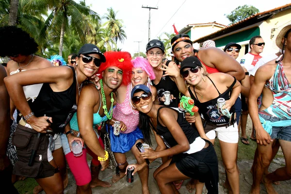 Camamu Bahia Brazil February 2012 Men Dressed Women Participate Carnival — Stock Photo, Image