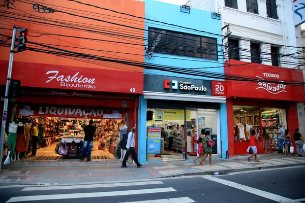 Salvador Bahia Brazil December 2020 Movement People Wearing Protection Masks — Stock Photo, Image