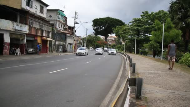 Salvador Bahia Brazílie Prosince 2020 Ochrana Zábradlí Okraji Ranveje Regionu — Stock video