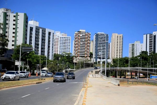 Сальвадор Баия Бразилия Декабря 2020 Года Взгляд Строительство Общественной Дороги — стоковое фото