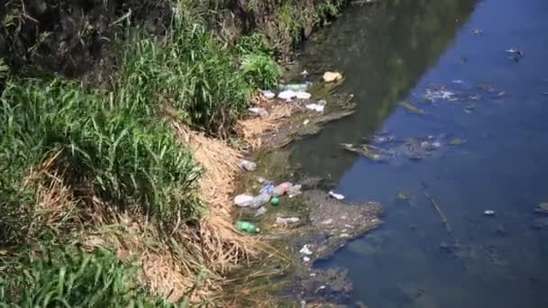 Salvador Bahia Brasilien Dezember 2020 Offener Abwasserkanal Der Region Lucaia — Stockvideo
