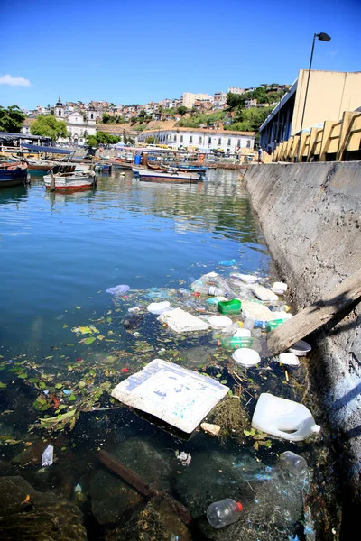 Salvador Bahia Brasilien Dezember 2020 Entsorgung Von Plastikverpackungen Und Müll — Stockfoto