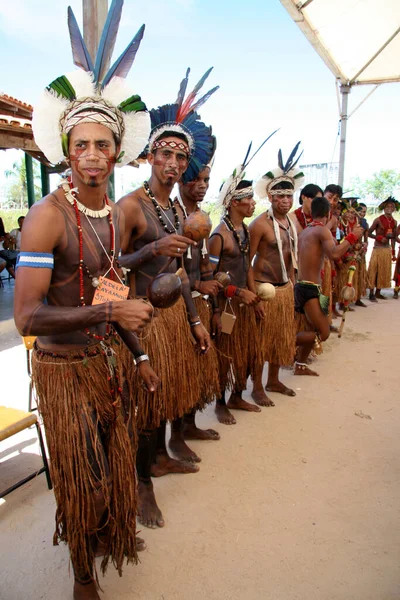 Santa Cruz Cabralia Bahia Brazil April 2009 Pataxo Indians Seen — 스톡 사진