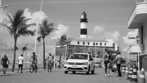 Salvador Bahia Brazil Δεκεμβρίου 2020 Θέα Του Οχυρού Του Αγίου — Αρχείο Βίντεο