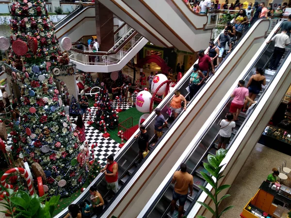 Salvador Bahia Brasil Diciembre 2020 Decoración Navideña Shopping Piedade Ciudad — Foto de Stock