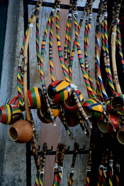 Salvador Bahia Brazil December 2020 Berimbau Ses Till Salu Butik — Stockfoto