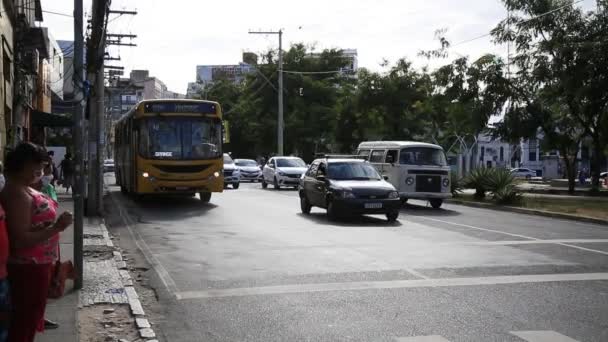 Salvador Bahia Brazílie Prosince 2020 Pohyb Vozidel Nacistické Čtvrti Centrální — Stock video