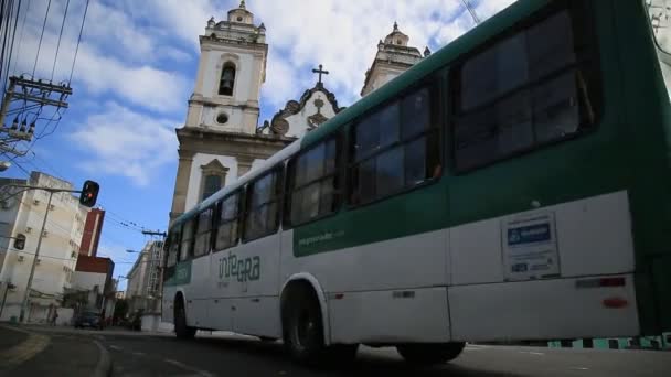 Salvador Bahia Brazil December 2020 View Parish Santissimo Sacramento Sant — стокове відео