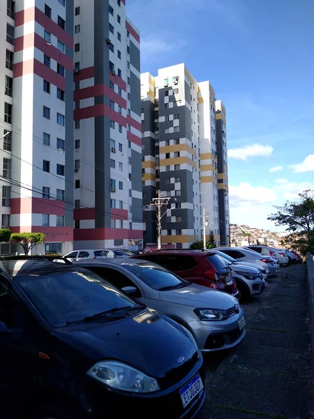 Salvador Bahia Brazil December 2020 Járművek Láthatók Udvaron Egy Lakóház — Stock Fotó