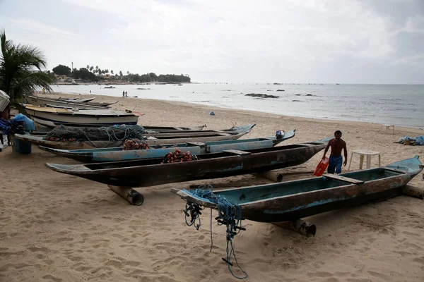 Salvador Bahia Brasil Dezembro 2020 Canoas Utilizadas Por Pescadores Pesca — Fotografia de Stock