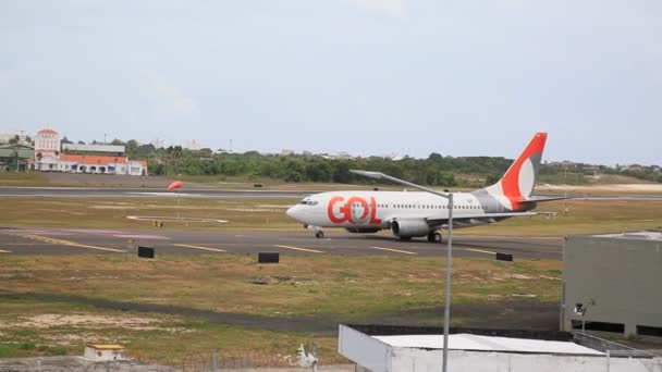 Salvador Bahia Brazílie Prosince 2020 Letoun Boeing 737 8Eh Gol — Stock video