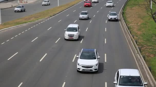 Salvador Bahia Brasile Dicembre 2020 Movimento Veicolo Avenida Luiz Viana — Video Stock