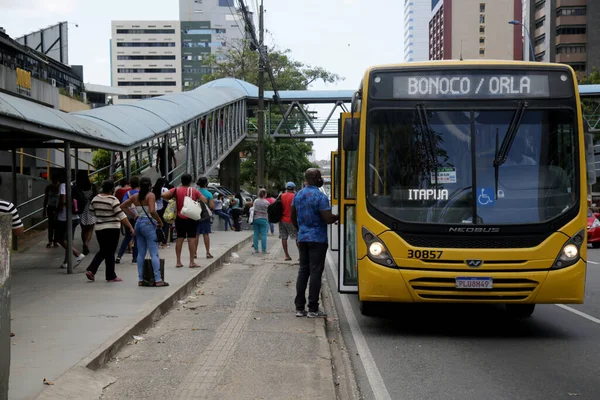 Salvador Bahia Brazil December 2020 Public Transport Bus Seen City — Stock Photo, Image