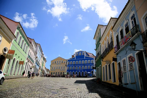 Salvador Bahia Brazília December 2020 Turisták Mozgása Pelourinho Történelmi Központjában — Stock Fotó