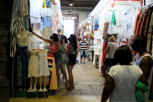 Salvador Bahia Brazil December 2020 Verkeer Van Toeristen Mercado Medolo — Stockfoto