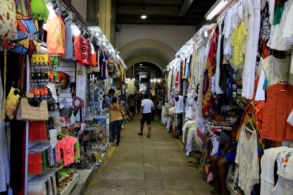 Salvador Bahia Brazil December 2020 Рух Туристів Меркадо Медоло Місті — стокове фото