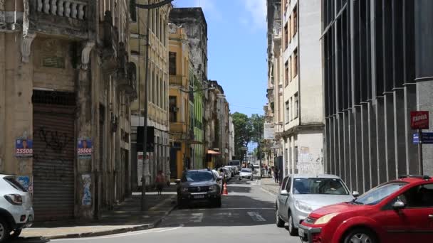 Salvador Bahia Brasilien Dezember 2020 Alte Gebäude Die Zum Historischen — Stockvideo