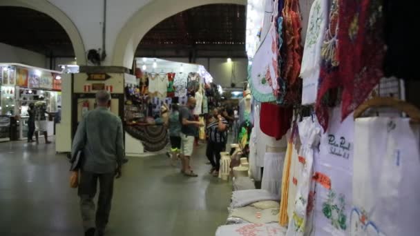 Salvador Bahia Brazília December 2020 Turisták Mozgása Mercado Medolo Ban — Stock videók