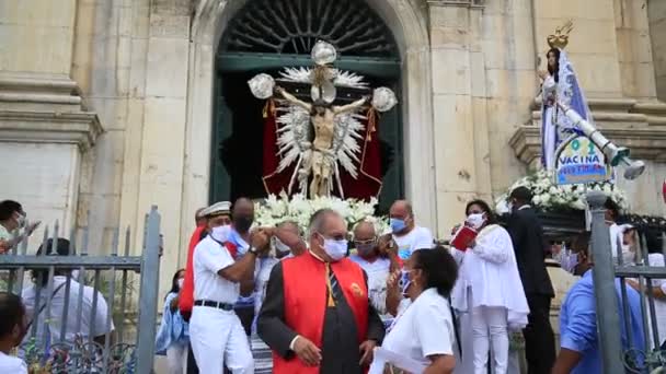Salvador Bahia Brezilya Ocak 2021 Bom Jesus Dos Navegantes Resmi — Stok video