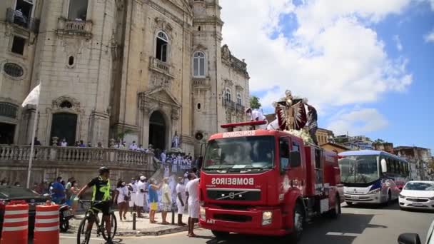 Salvador Bahia Brazil Ιανουάριος 2021 Εικόνα Του Bom Jesus Dos — Αρχείο Βίντεο