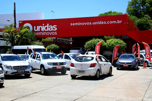 salvador, bahia, brazil - December 30, 2020: vehicles are seen in a used store in the city of Salvador.