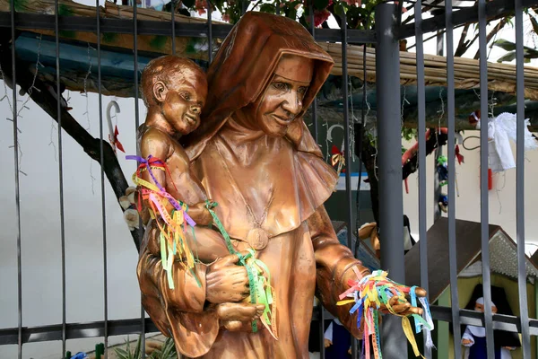 Salvador Bahia Braziliaans Januari 2021 Sculptuur Met Het Beeld Van — Stockfoto