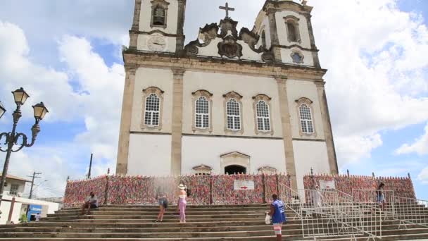 Salvador Bahia Brazil Januari 2021 Över Senhor Bonfim Church Staden — Stockvideo