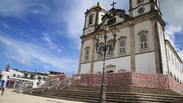 Salvador Bahia Brazylijski Styczeń 2021 Widok Kościół Senhor Bonfim Mieście — Wideo stockowe