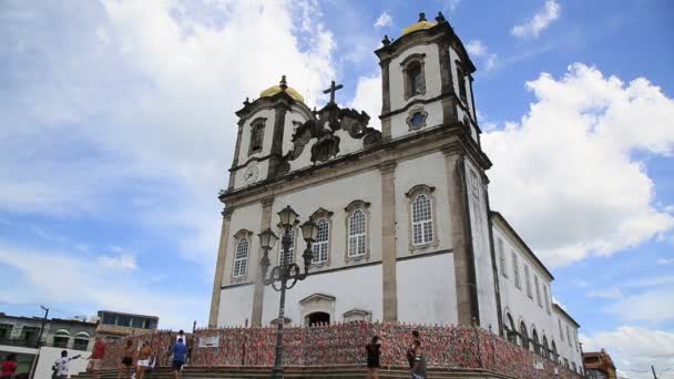 Salvador Bahia Brasilien Januar 2021 Ansicht Der Senhor Bonfim Kirche — Stockvideo