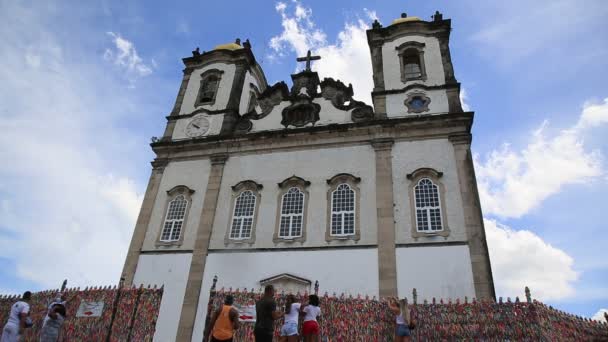 Salvador Bahia Braziliaans Januari 2021 Uitzicht Senhor Bonfim Kerk Salvador — Stockvideo