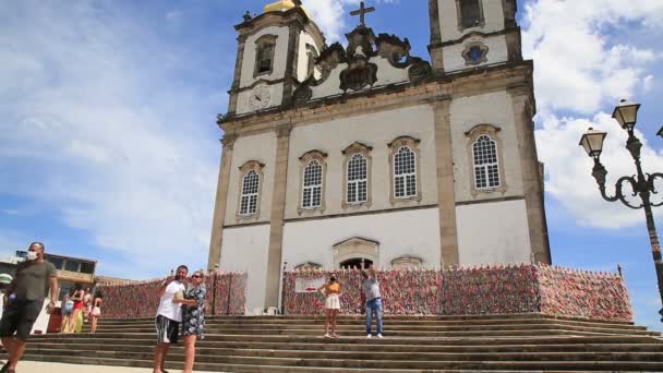 Salvador Bahia Brazil Janjanuary 2021 Вид Senhor Bonfim Church Місті — стокове відео