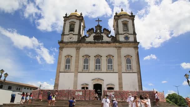 Salvador Bahia Brazylijski Styczeń 2021 Widok Kościół Senhor Bonfim Mieście — Wideo stockowe