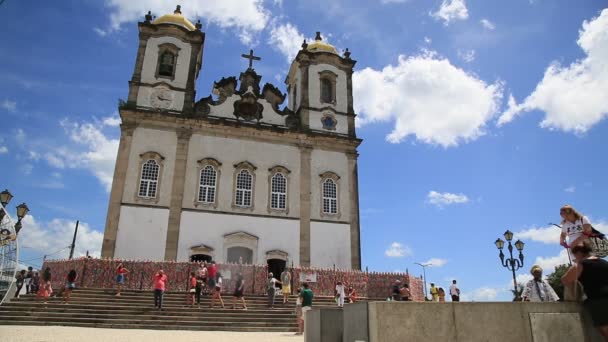 Salvador Bahia Brasil Janeiro 2021 Vista Igreja Senhor Bonfim Cidade — Vídeo de Stock