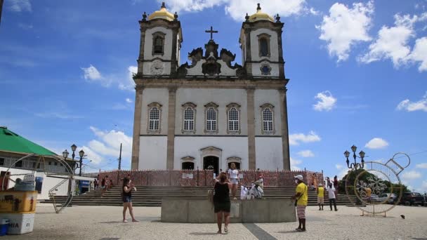 Salvador Bahia Brazil January 2021 Pemandangan Gereja Senhor Bonfim Kota — Stok Video