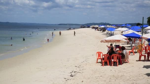 Salvador Bahia Brasil Enero 2021 Vista Playa Ribeira Región Península — Vídeos de Stock