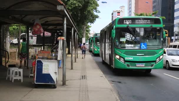 Salvador Bahia Brazil Janjanuary 2021 Переміщення Автомобілів Вулиці Районі Pituba — стокове відео