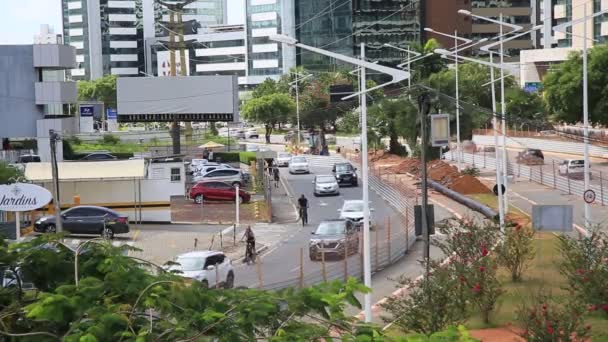 Salvador Bahia Brazylijski Styczeń 2021 Ruch Pojazdów Tranzytowych Dzielnicy Pituba — Wideo stockowe