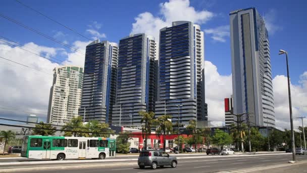 Salvador Bahia Brasil Enero 2021 Complejo Edificios Residenciales Comerciales Visto — Vídeo de stock