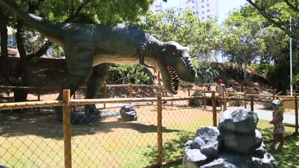 Salvador Bahia Brezilya Ocak 2021 Salvador Şehrindeki Lagoa Dos Dinossauros — Stok video