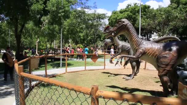 Salvador Bahia Brezilya Ocak 2021 Salvador Şehrindeki Lagoa Dos Dinossauros — Stok video