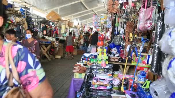 Salvador Bahia Brazil Januari 2021 Människor Ses Bära Masker För — Stockvideo