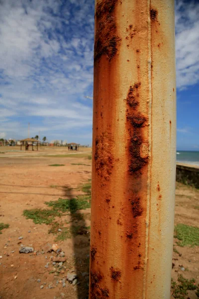 Salvador Bahia Brasil Enero 2021 Observa Óxido Poste Ciudad Salvador — Foto de Stock