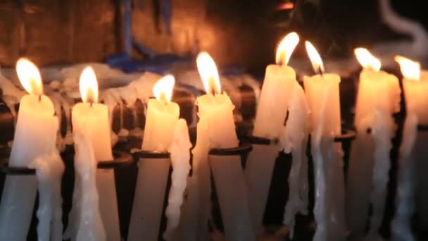 Salvador Bahia Brazylijski Styczeń 2021 Świece Zapalone Widoczne Pobliżu Kościoła — Wideo stockowe