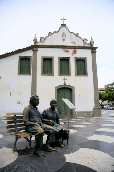 Salvador Bahia Brasil Enero 2021 Estatuas Bronce Los Escritores Jorge — Foto de Stock