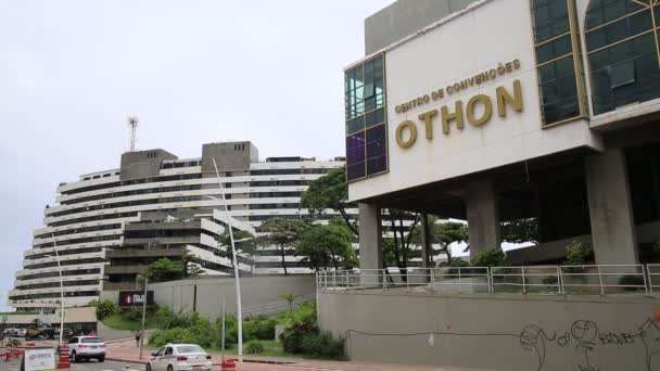 Salvador Bahia Brasil Janeiro 2021 Centro Convenções Hotel Othon Distrito — Vídeo de Stock