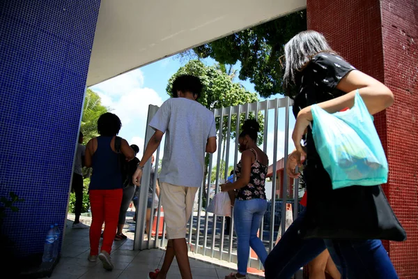 Salvador Bahia Brasil Janeiro 2021 Candidatos Exame Nacional Ensino Médio — Fotografia de Stock