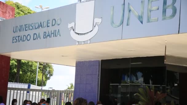 Salvador Bahia Brasile Gennaio 2021 Candidati Esame Nazionale Esame Del — Video Stock