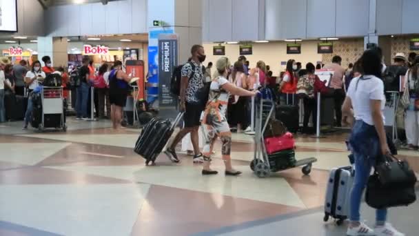 Salvador Bahia Brésil Janvier 2021 Les Passagers Sont Vus Portant — Video