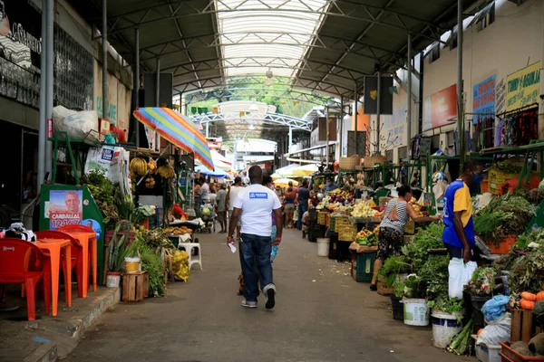 Salvador Bahia Brasil Enero 2021 Vista Feria Sao Joaquim Ciudad —  Fotos de Stock